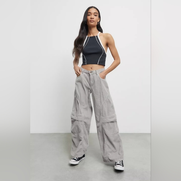 Urban Outfitters Pants - Urban Outfitters LowRise Corduroy Skater Pant Cargo Size 28 Gray